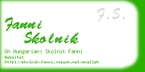 fanni skolnik business card